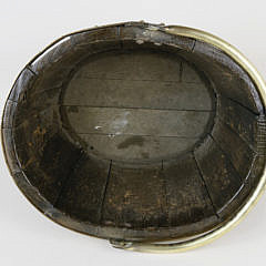 English Brass Bound Oak Nautical Work Bucket, circa 1860