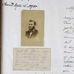 President Ulysses S. Grant Handwritten Note