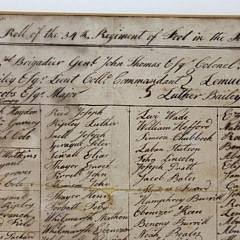 Important 1775 American Revolutionary War Massachusetts Muster Roll Document