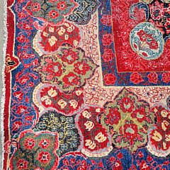 Vintage Hand Knotted Wool Persian Sarouk