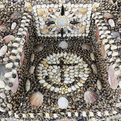 Victorian Shell Encrusted Dresser with Mirror, circa 1870