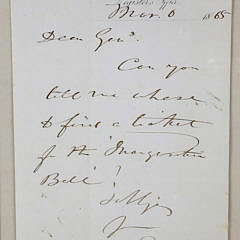 1865 Abraham Lincoln Inauguration Letter
