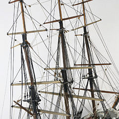 Wooden Model of the Clipper Ship Lida of Bath Maine