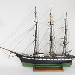 Wooden Model of the Clipper Ship Lida of Bath Maine