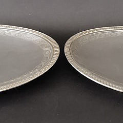 Pair of Tiffany & Co. Sterling Silver Oval Platters, circa 1915-1947