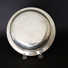 Pair of English Silver Plated Round Covered Condiment Dishes