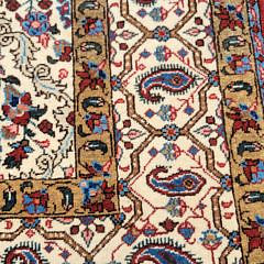Vintage Hand Knotted Wool Persian Paisley Kashan Carpet, circa 1930