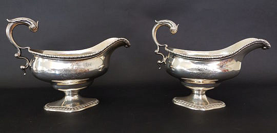 60-4847 Sterling Silver Sauce Boats A