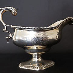 Pair George III Sterling Silver Sauce Boats, London, 1772-1773