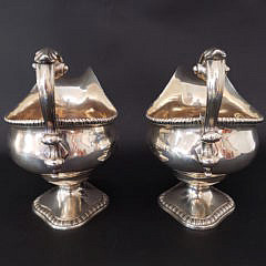 Pair George III Sterling Silver Sauce Boats, London, 1772-1773