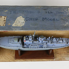 World War II Vintage U.S. Navy Sailor Made Submarine Chaser Ship Model