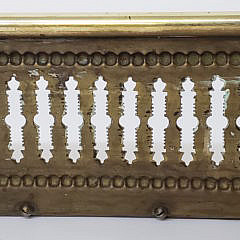 Pierced Brass and Engraved Fireplace Fender, 19th Century