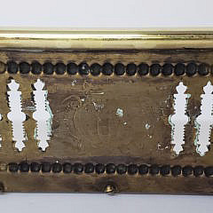 Pierced Brass and Engraved Fireplace Fender, 19th Century