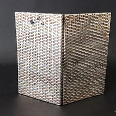 Sterling Silver Basketweave Cigarette Case by Evans