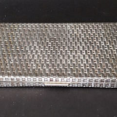 Sterling Silver Basketweave Cigarette Case by Evans