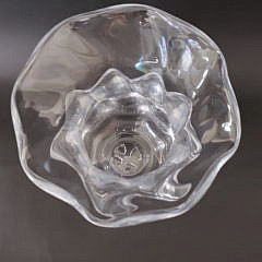 Vintage Simon Pearce Hand Blown Clear Crystal Vase