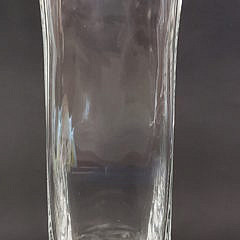 Vintage Simon Pearce Large Hand Blown Rectangular Crystal Vase