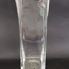 Vintage Simon Pearce Large Hand Blown Rectangular Crystal Vase