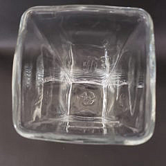 Vintage Simon Pearce Large Hand Blown Rectangular Crystal Vase