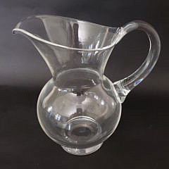 Signed Steuben Clear Crystal Water or Lemonade Pitcher