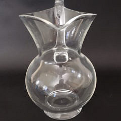 Signed Steuben Clear Crystal Water or Lemonade Pitcher