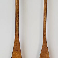 Pair of Vintage 1930’s Carved Souvenir Adirondack Miniature Canoe Paddles