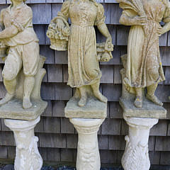 Set of Four Seasons Garden Statues, 20th Century