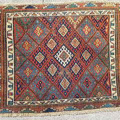 Antique Tribal Kurdistan Oriental Carpet Mat