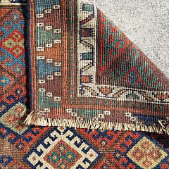 Antique Tribal Kurdistan Oriental Carpet Mat