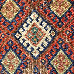 Antique Tribal Kurdistan Oriental Carpet Mat