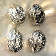 Four J. Parker Sterling Silver Walnuts