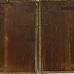 Pair of American Primitive Portraits, Oil on Panel, circa 1840s