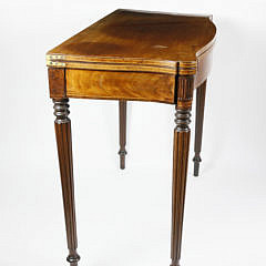 American Federal Inlaid Mahogany Games Table, circa 1800