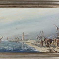 Frederick Tordoff Oil on Canvas “Brant Point – Nantucket in the 19th Century”