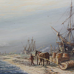 Frederick Tordoff Oil on Canvas “Brant Point – Nantucket in the 19th Century”