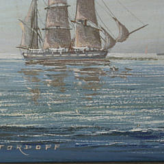 Frederick Tordoff Oil on Canvas “Brant Point – Nantucket in the 19th Century”