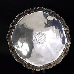 80-4847 Sterling Silver Footed Tray A