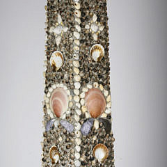 Pair of Seashell Encrusted Concrete Obelisks, 19th Century