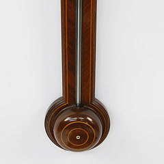 George III Inlaid Mahogany Stick Barometer, circa 1800