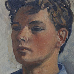 Henry Schnakenberg Oil on Canvas “Portrait of a Young Man”, 1931