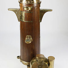 A. Davies Shopfitters LTD London Brass and Oak Yacht Binnacle