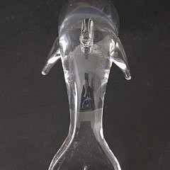 Signed Steuben Clear Crystal Breaching Dolphin Figurine Paperweight