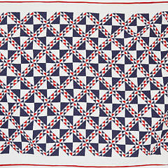 56-2674 Red White Blue Patchwork Quilt A_MG_4522