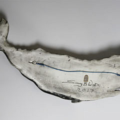 Sunny B. Wood Contemporary Whale Plaque