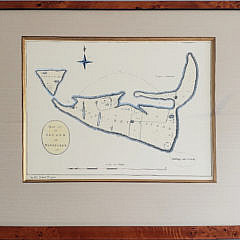 Dr. James Tupper Vintage Map of Nantucket 1782 Reprint