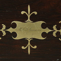 Regency Gentleman’s Rosewood Writing Box on Custom Stand, circa 1830