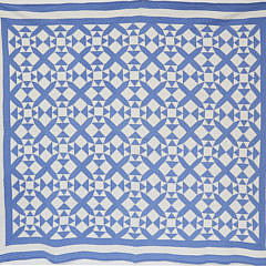 53-2674 Blue + White Patchwork Quilt A_MG_4512