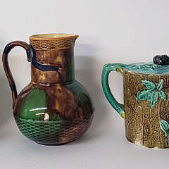 112-4795 Majolica Pitchers A