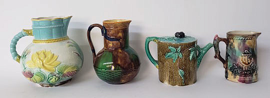 112-4795 Majolica Pitchers A