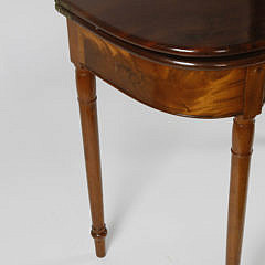 English Mahogany Serpentine Games Table, circa 1820